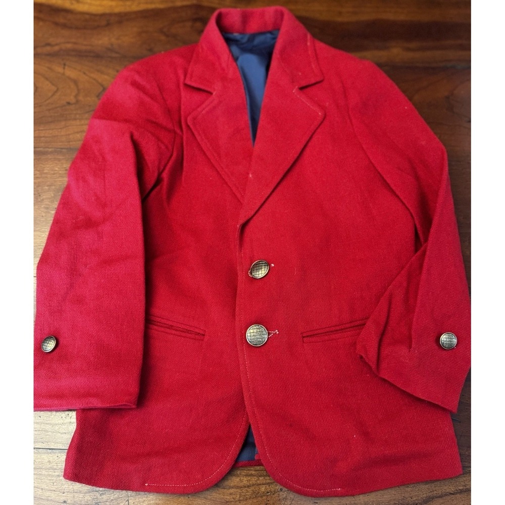 Imp Originals Boys Size 6 Red Wool‎ Blazer